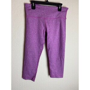 Lululemon Womens Cropped Leggings Purple Size 8 Solid Pull On